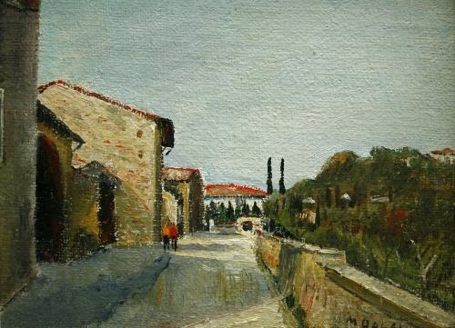  Paese montano- 40x30- Olio- Anni '70[0164]