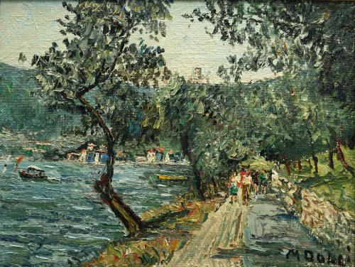  Oliveto a Montisola Sebino- 30x40- Olio- Anni '80[0325]