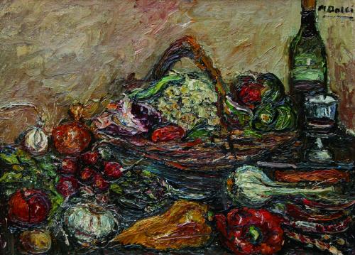  Cesto con verdure- 40x49- Olio- Anni '90[0068]