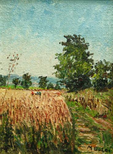 Nel campo di grano- 40x30- Olio- Anni '70[0392]