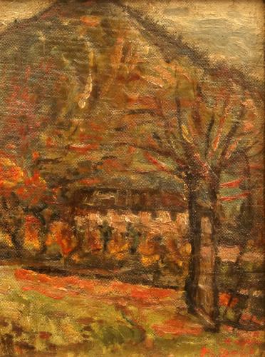 Ferriera a Nave- 24,5x18- Olio- Anni '40[0556]