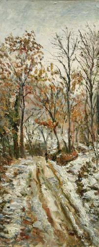  Neve a Nave- 69x29- Olio- Anni '50[0343]