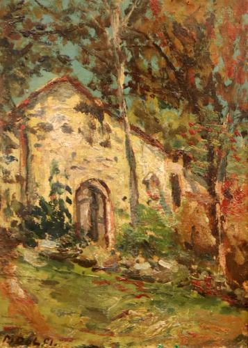 Inizia l'autunno- 25x18- Olio- Anni '40[0779]
