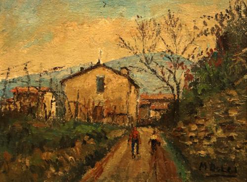 Stradella di Gussago- 30x40- Olio- Anni '80[0846]