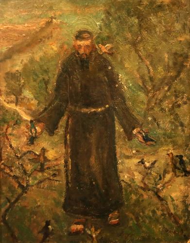 San Francesco- 40x30- Olio- Anni '40[0847]