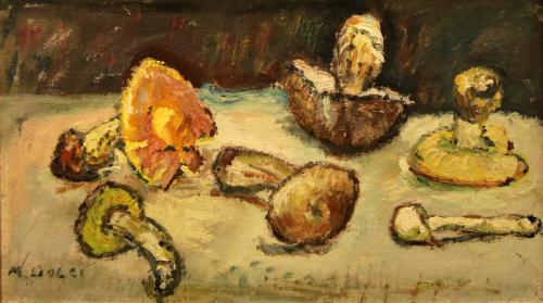 Funghi- 26,5x45,5- Olio- Anni '60[0850]