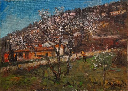 Primavera sui Ronchi- 30x40- Olio- Anni '80[0852]
