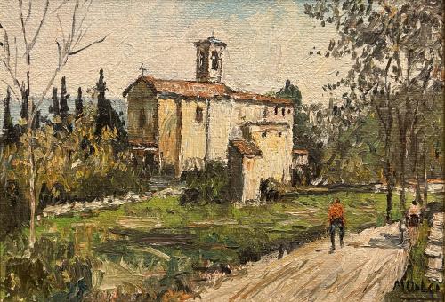 Tignale- 35x50- Olio- Anni '80[0857]