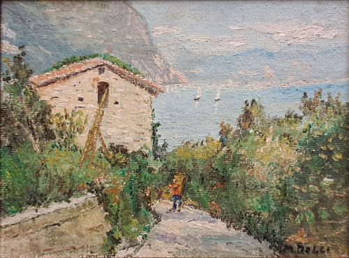 Rustico a Limone del Garda- 30x40- Olio- Anni '70[0862]