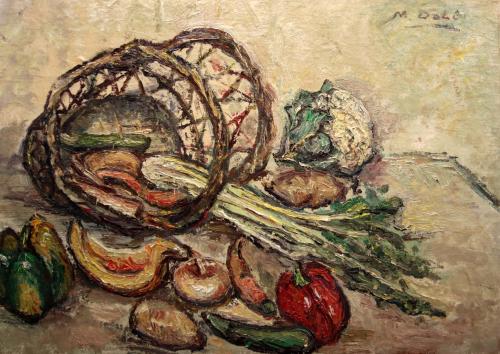 Un cesto di verdure- 50x70- Olio- Anni '60[0869]