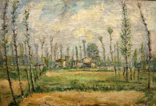 Campagna bresciana- 58x85- Olio- Anni '50[0871]